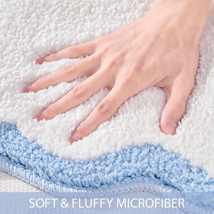 Amazon.com: DyeFury Luxury Cute Bathroom Rugs, White Bath