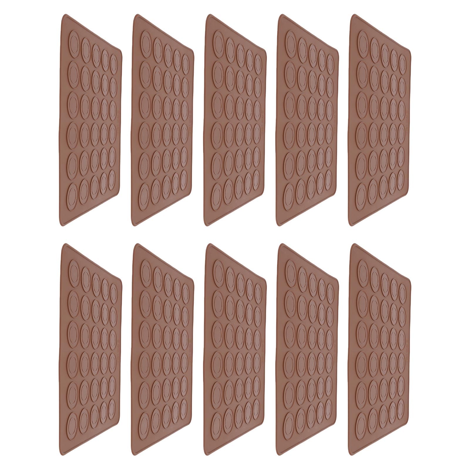 Mat macaron en silicone grande capacité à pâtisserie sans bâton 10 feuilles de boulangerie de macaron ronde pour la cuisson de macaron familiale