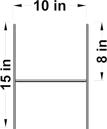 Miniatura 3 de 50 letreros de 10 x 15 pulgadas, calibre 9, alambre galvanizado con marco en H, soporte de 15 pulgadas de alto y 10 pulgadas de ancho, con letreros