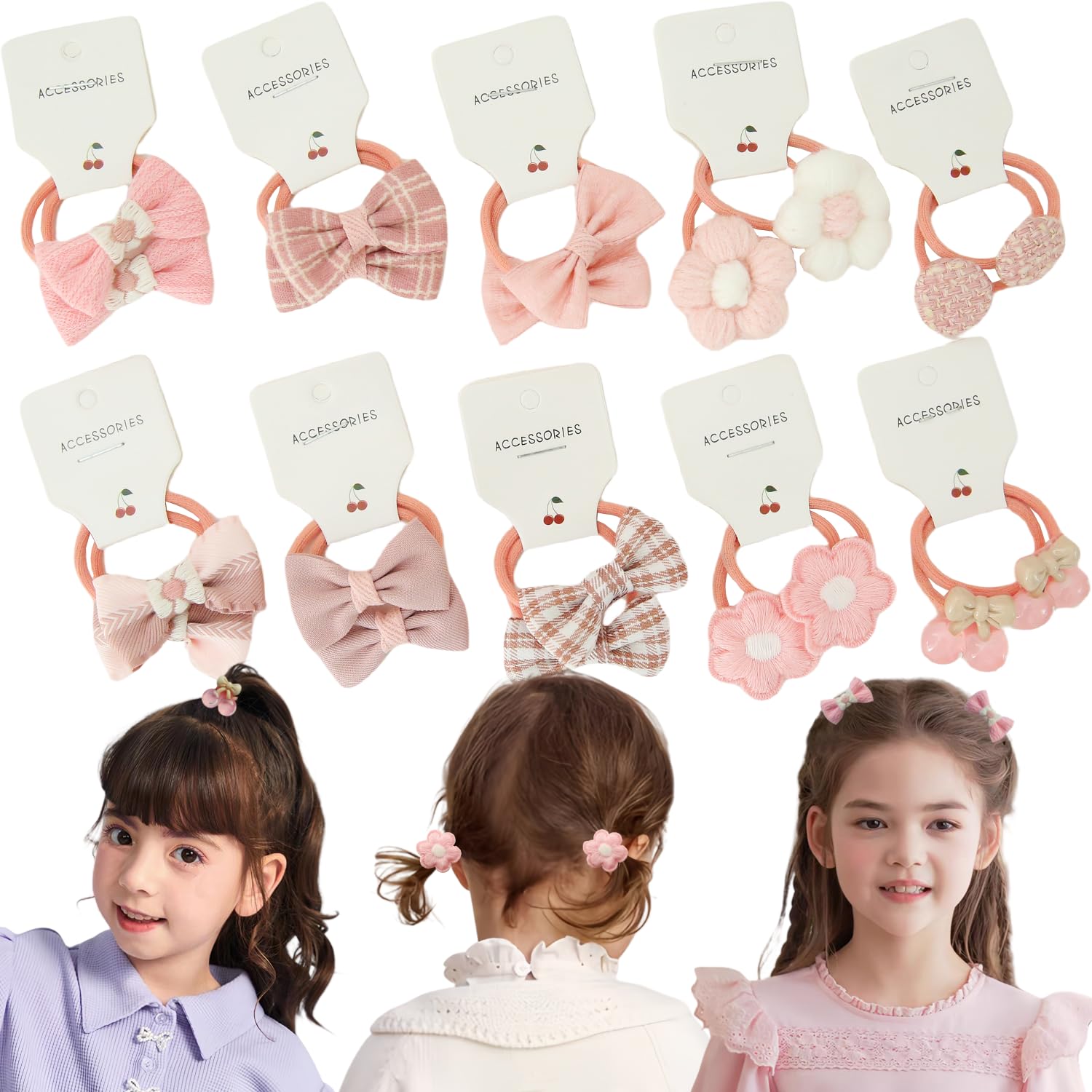 40 Pezzi/scatola Fasce Elastiche Per Capelli Per Ragazze Per - Foto 9