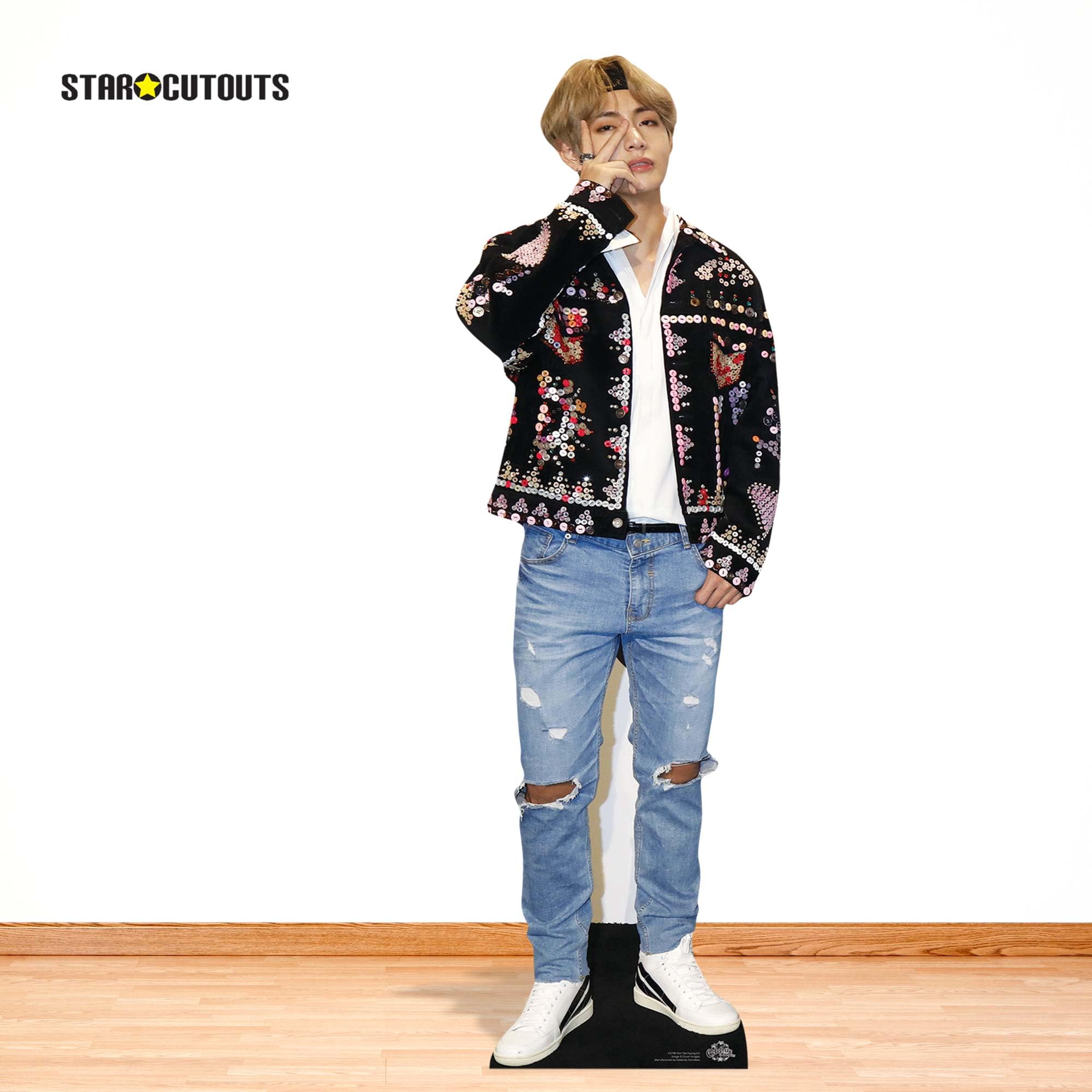 STAR CUTOUTS CS746 Life Size Cardboard Silhouette of Kim Taehyung