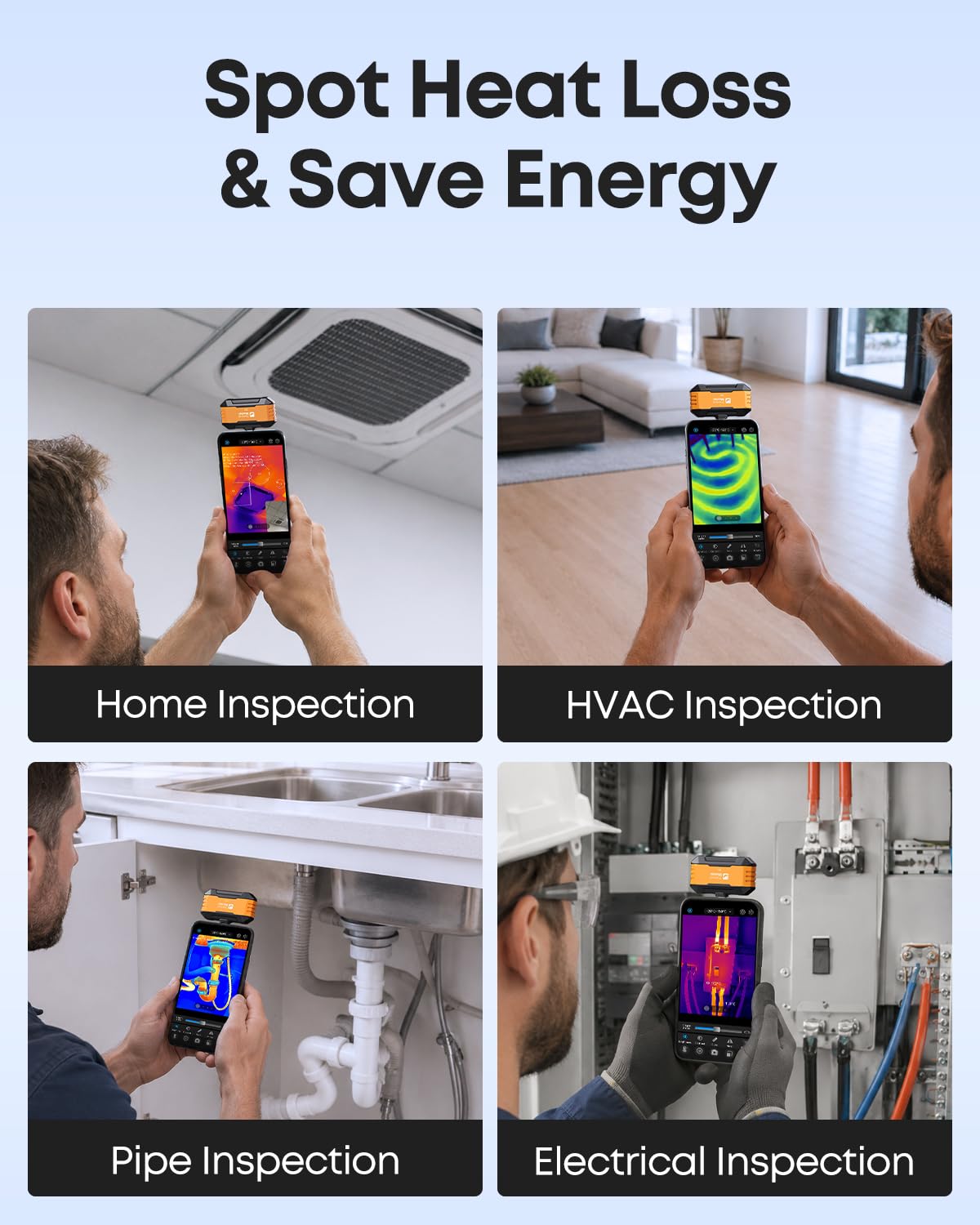 Termográfica para iPhone y Android Cámara infrarroja X³ Resolución 320x240