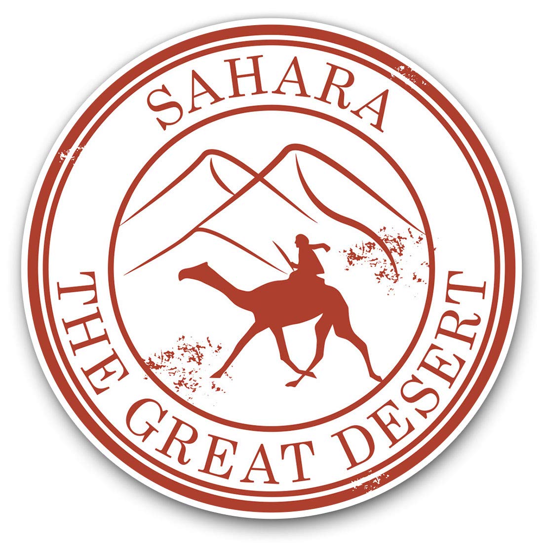 Vinyl Stickers (Set of 2) 10cm - Sahara The Great Desert Travel Camel Decals for Laptops,Tablets,Luggage,Scrap Booking,Fridges, 4745