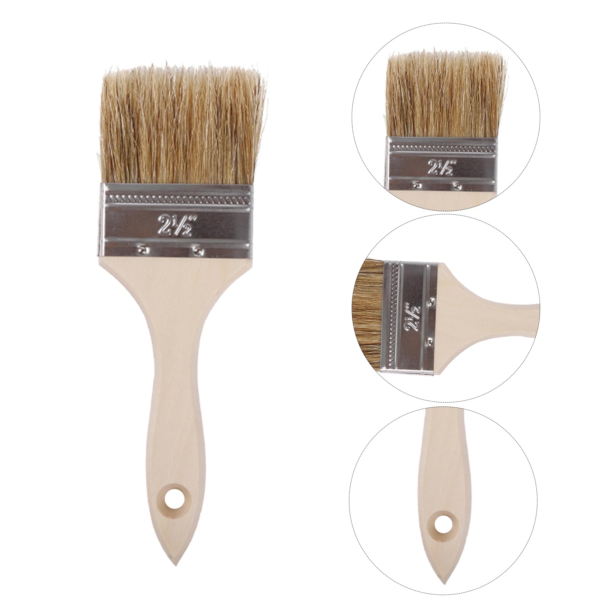 20 pinceles de pintura con cerdas de 2.5 pulgadas de ancho, mango extendido para grafiti de pared, coloración de gran área
