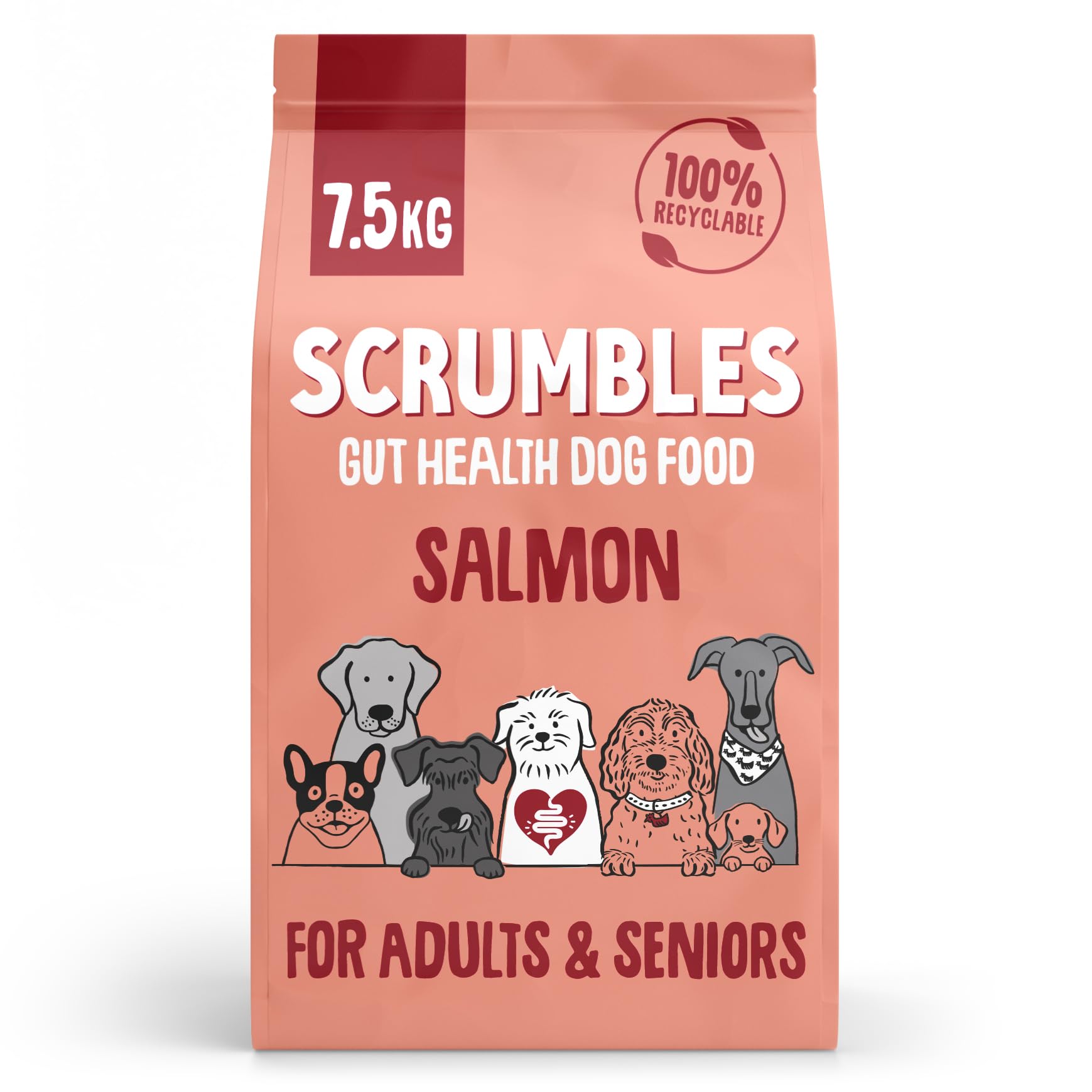 Scrumbles - Grain Free Dry Dog Food - Salmon - 7.5kg