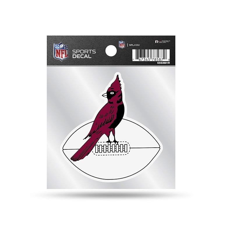 Adesivo decorativo NFL Retro 4x4 Arizona Cardinals Rico Industries, 17,8 x 12,7 cm