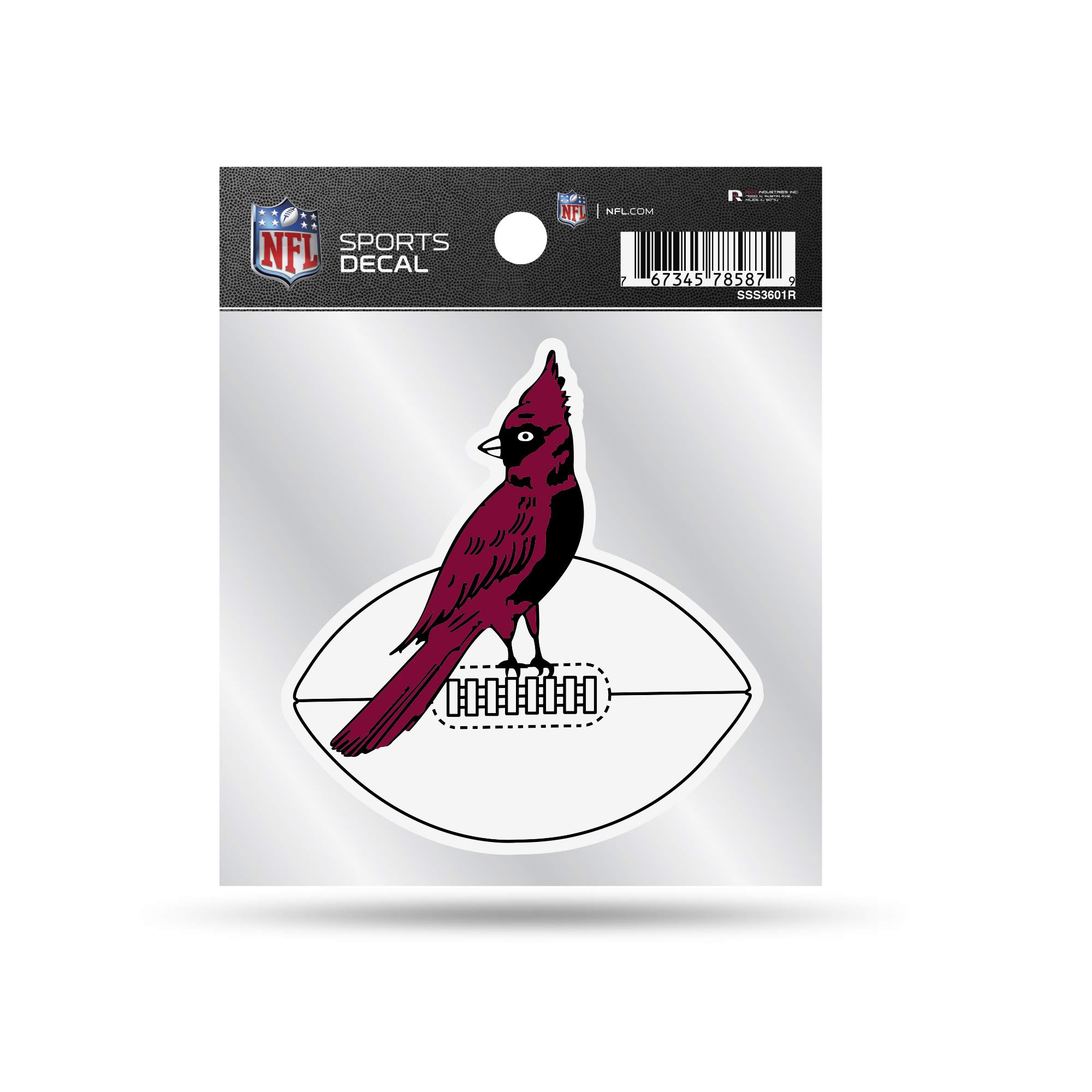Rico Industries NFL Football Arizona Cardinals Retro 4"x4" Small - auto accessories | Mubboo