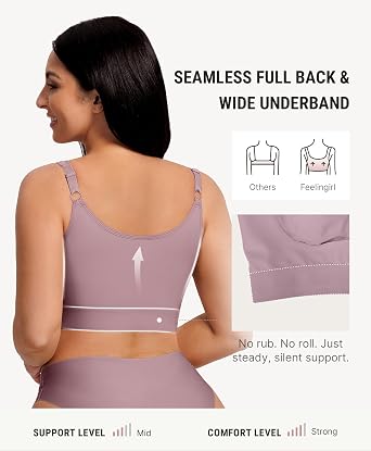 FeelinGirl Post Surgery Compression Bra Front Closure Mastectomy Bra