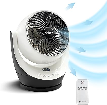 Amazon.com: Comfort Zone Oscillating Table Fan with Remote Control ...