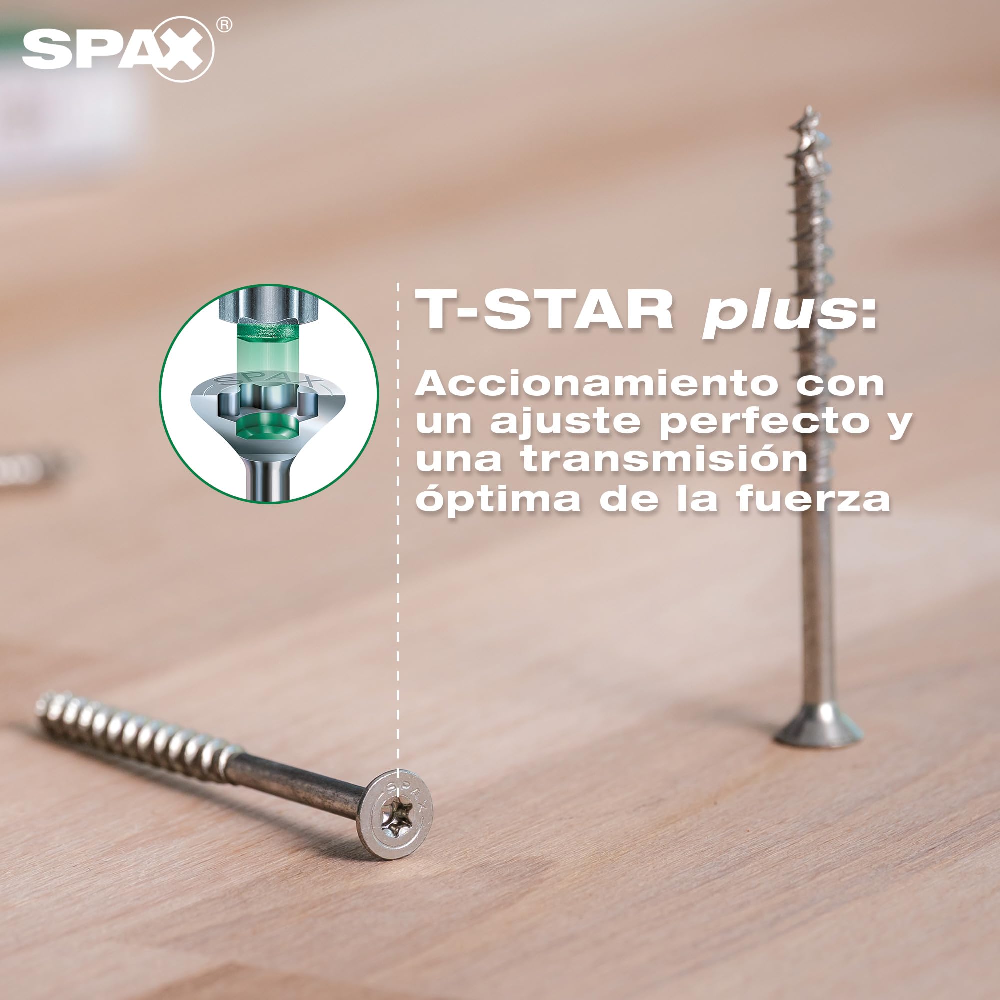 SPAX L-BOXX Maletín con 2.445 Tornillos para Madera, T-STAR plus, WIROX | Juego de 16 medidas en maleta robusta con BITBOX, guantes de trabajo y recubrimiento WIROX para uniones de madera.
