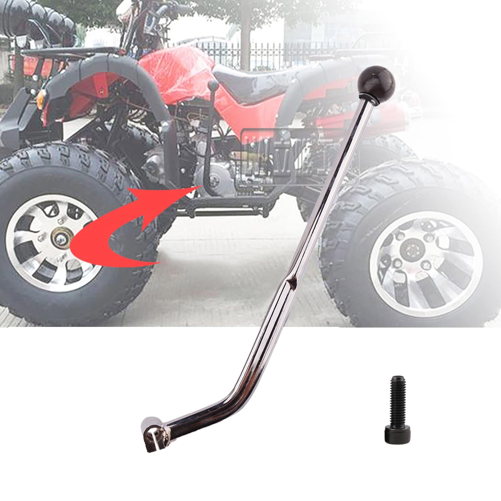 Motorcycle Hand Gear Lever Shifter Handle, 135 Degree Universal Hand Shifter Arm 16.1in Manual Lever Shifter Fit for 50cc-125cc ATV 4 Wheeler Self-Made Car