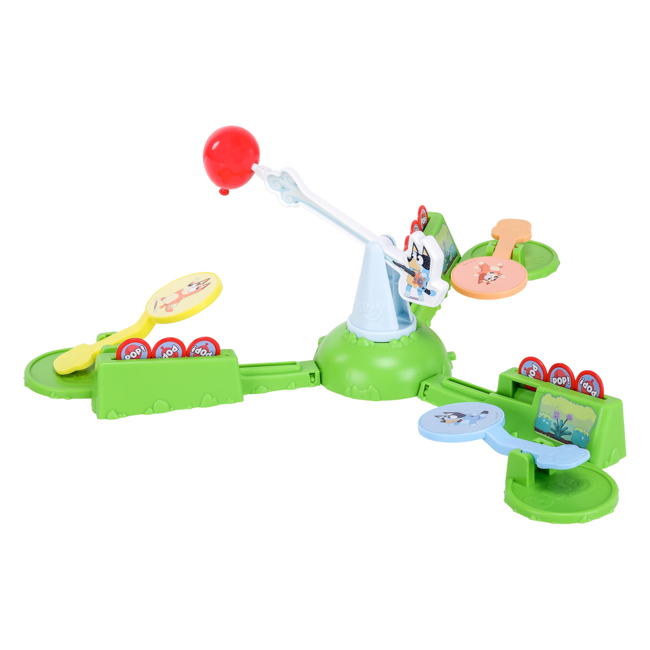 Bluey Keepy Uppy Game, Motorized Toddler Game with Bingo and Chilli Character Paddles, Games for 4+ Year Olds