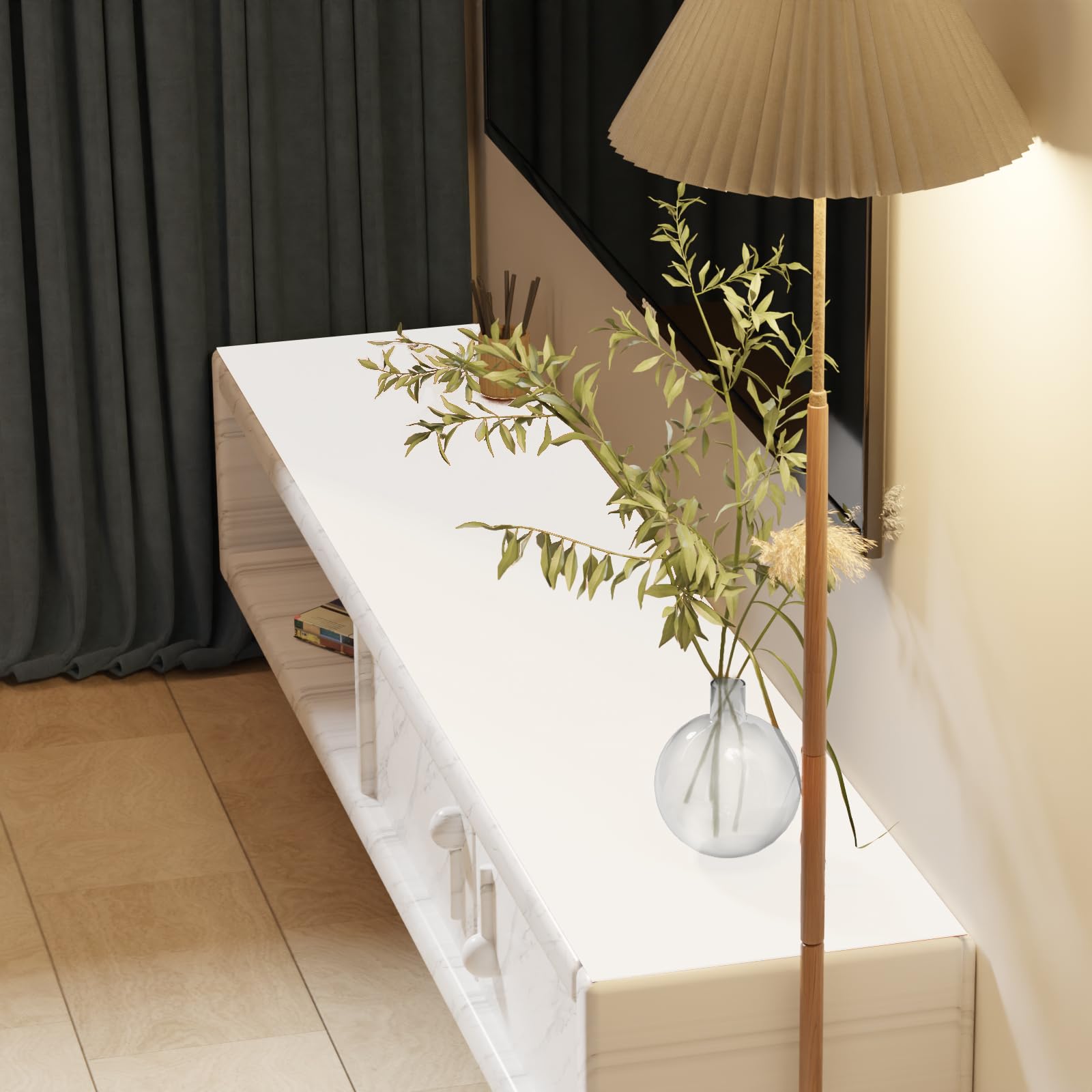 Zinkooat Leather Desk Mat,1.8mm Thick,15.75x63 Inch Desk Cover,Desk Protector Mat,Dresser Cover Top,Desktop Cover,Dresser Cover Top for Bedroom,Table