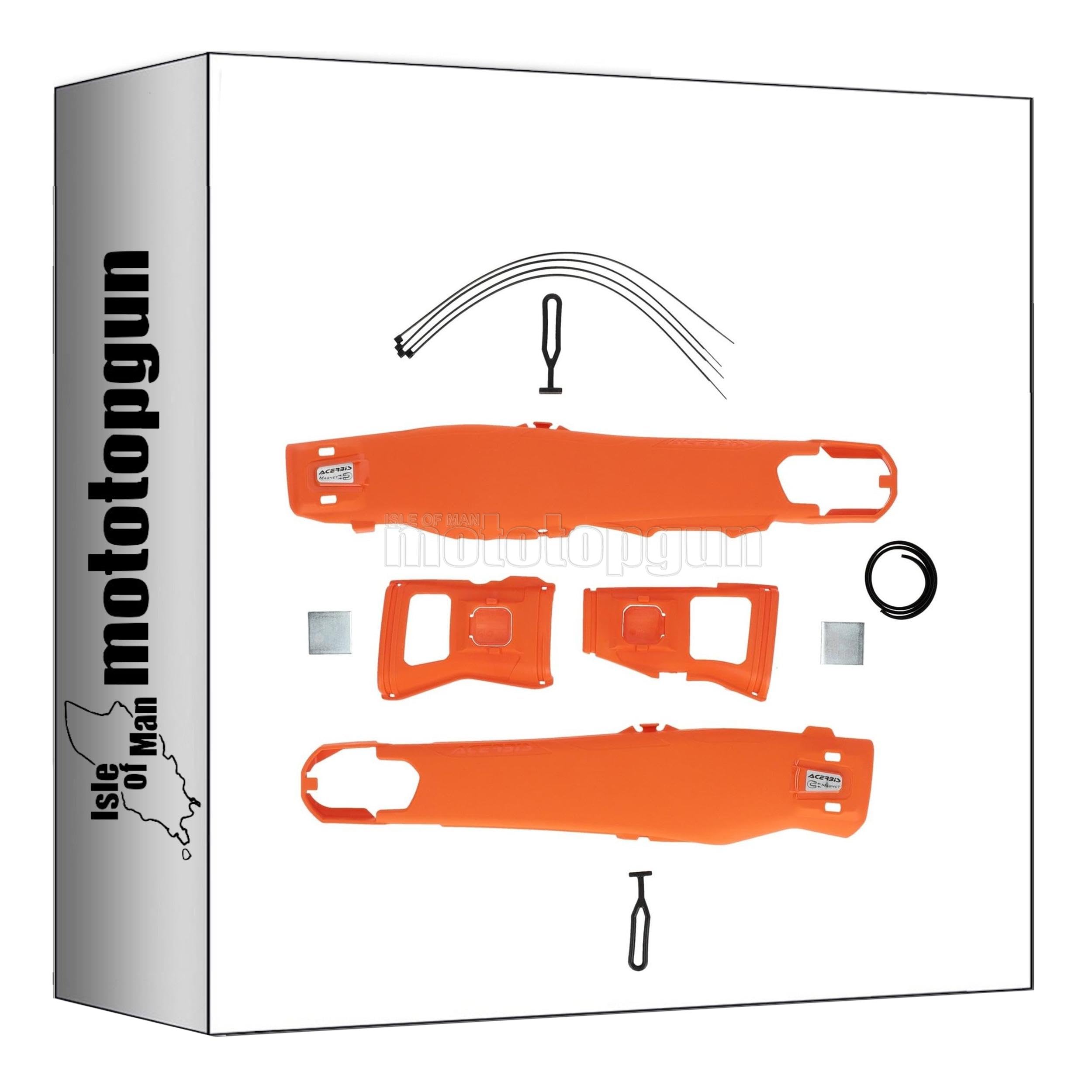 Protector basculante Acerbis Teketmagnet naranja de alta resistencia Husqvarna FE 450 2025 3