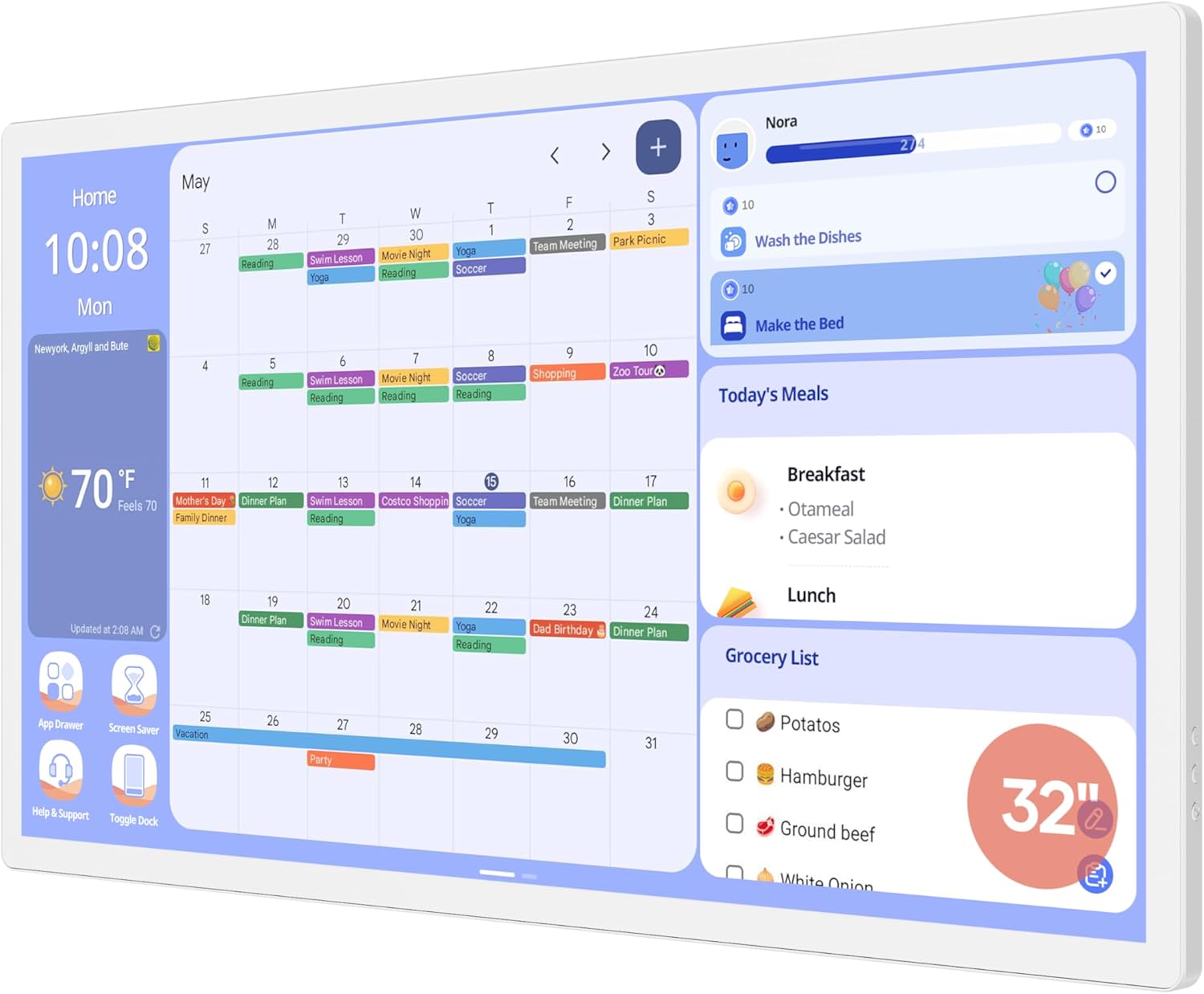 VisionPad Digital Wall Calendar – Smart Electronic Planner