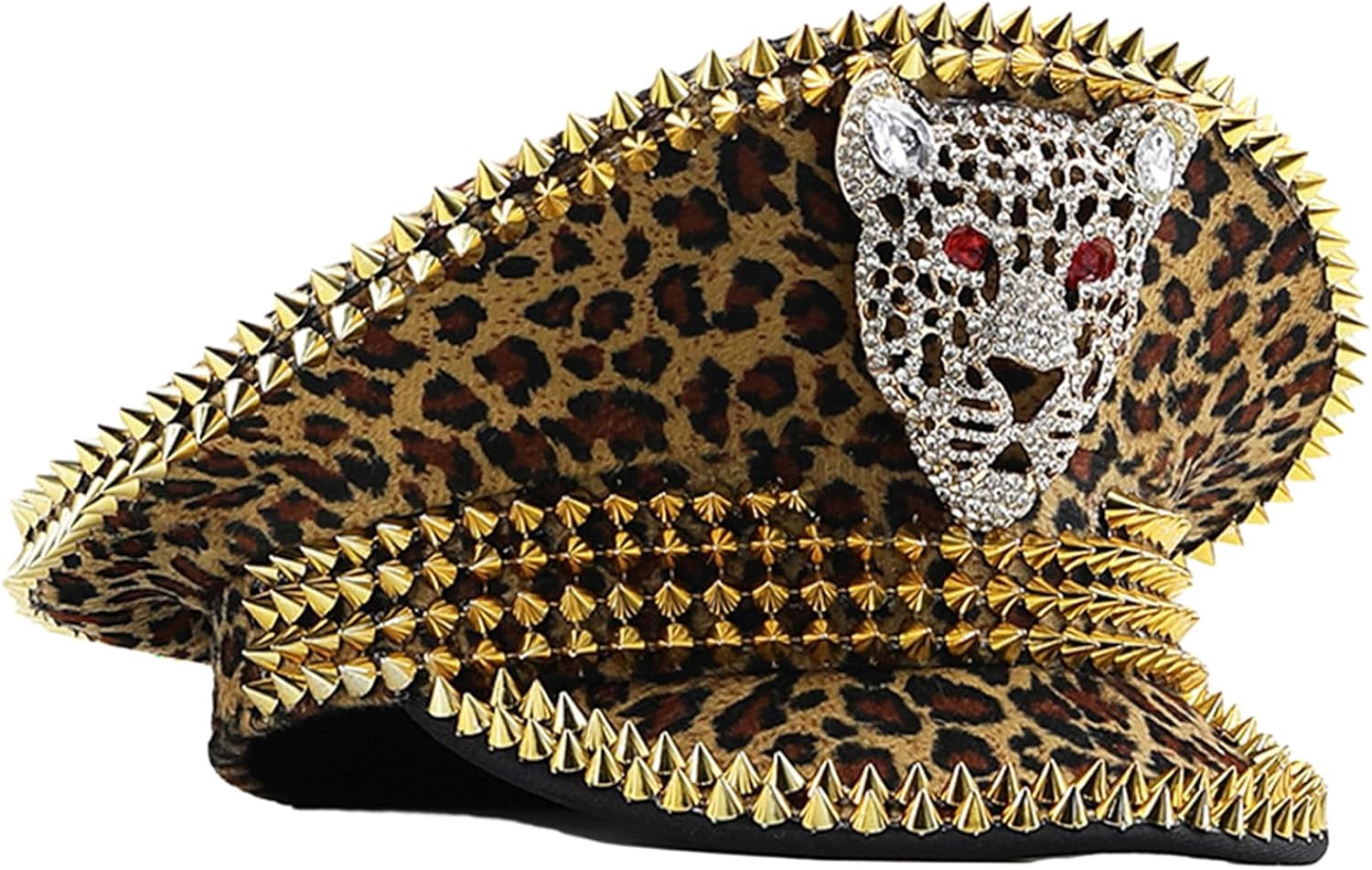 Music Festivals Adult Captain Hat With Rivet Studded Women Christmas Party Prom Stage Performances For Rhinestone Fo