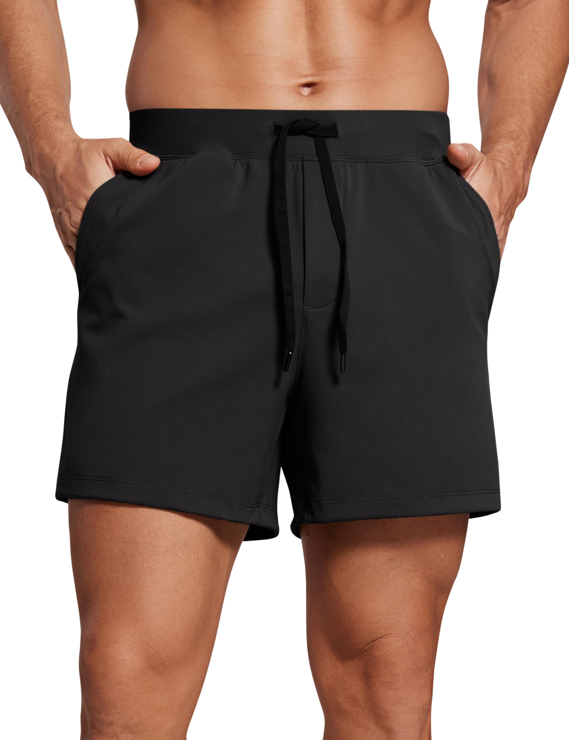 CRZ YOGA Men's Four-Way Stretch Workout Shorts - 5'' Soft Durable for Casual Athletic with Pockets