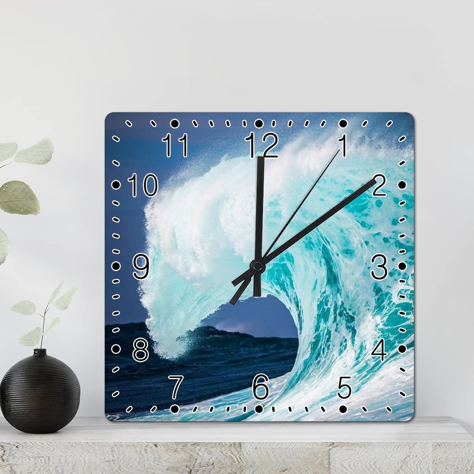 Horloge murale océan bleu sarcelle pour créer une ambiance zen et silencieuse