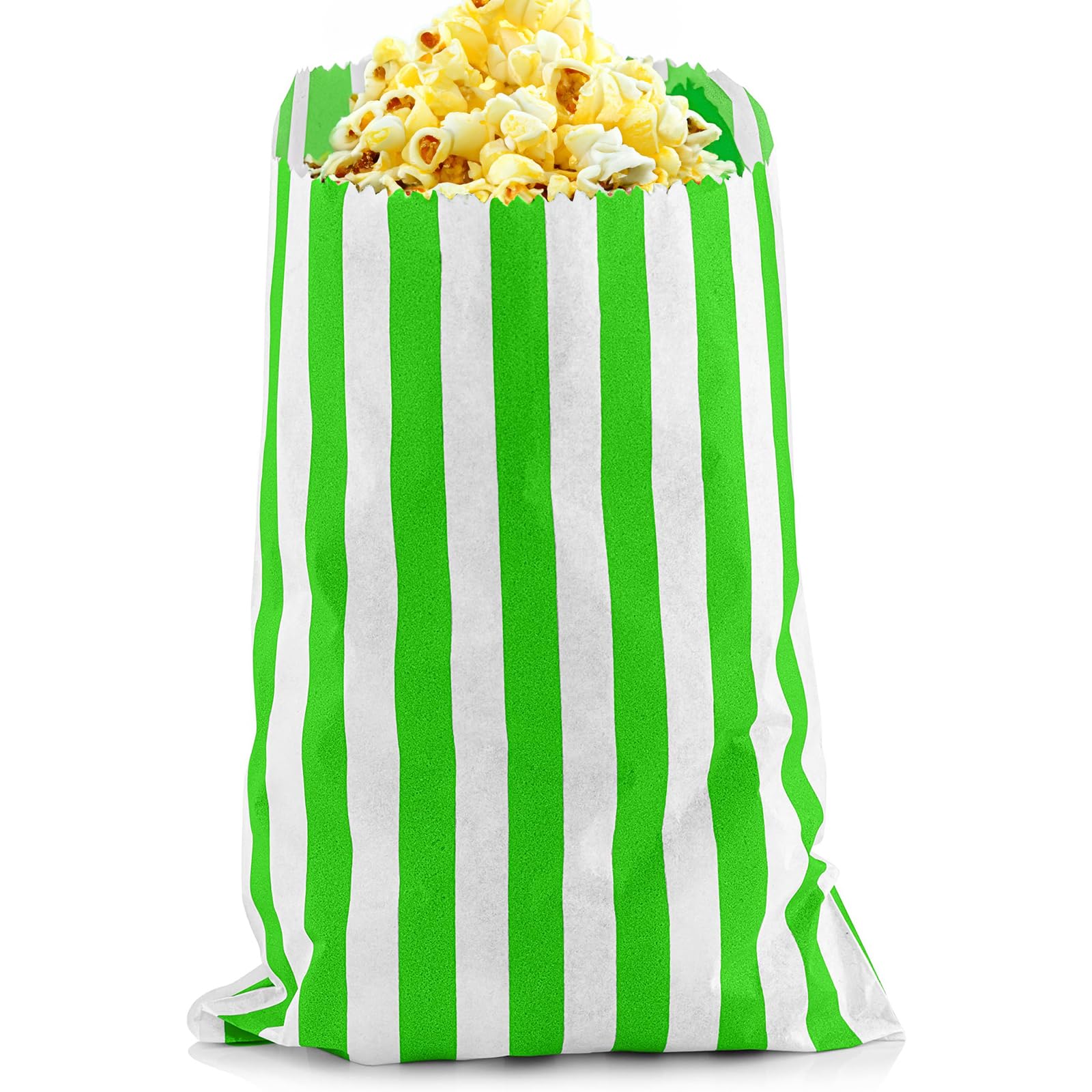 Somwell 100 sacchetti di carta a righe blu, 25,4 x 35,6 cm, ideali per