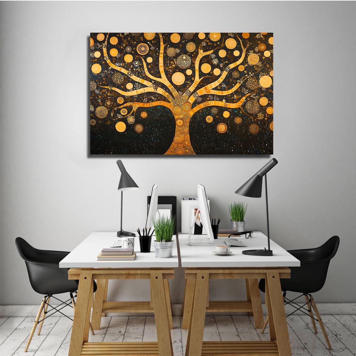Gustav Klimt drzewo życia obraz na płótnie druk artystyczny 70 x 100 cm