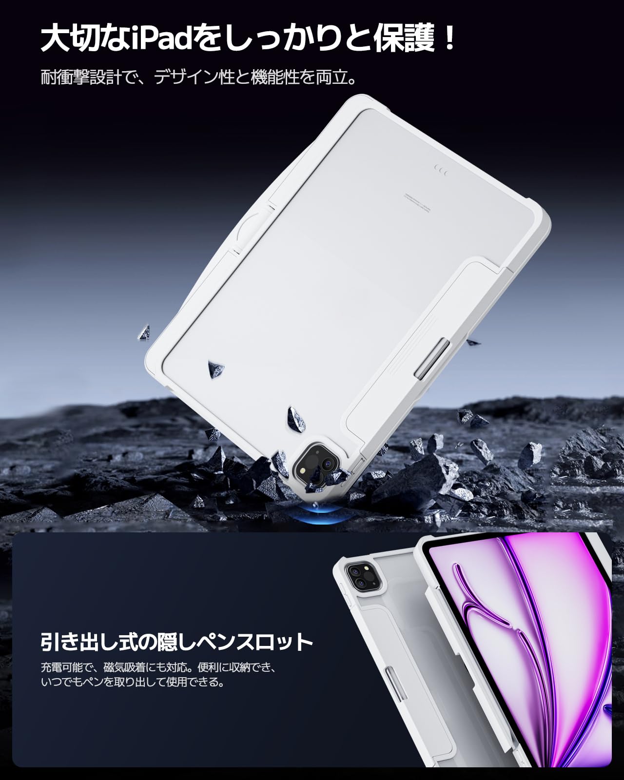 Amazon.co.jp: DODOLIVE iPad用 キーボードケース Pro 13 インチ（M4