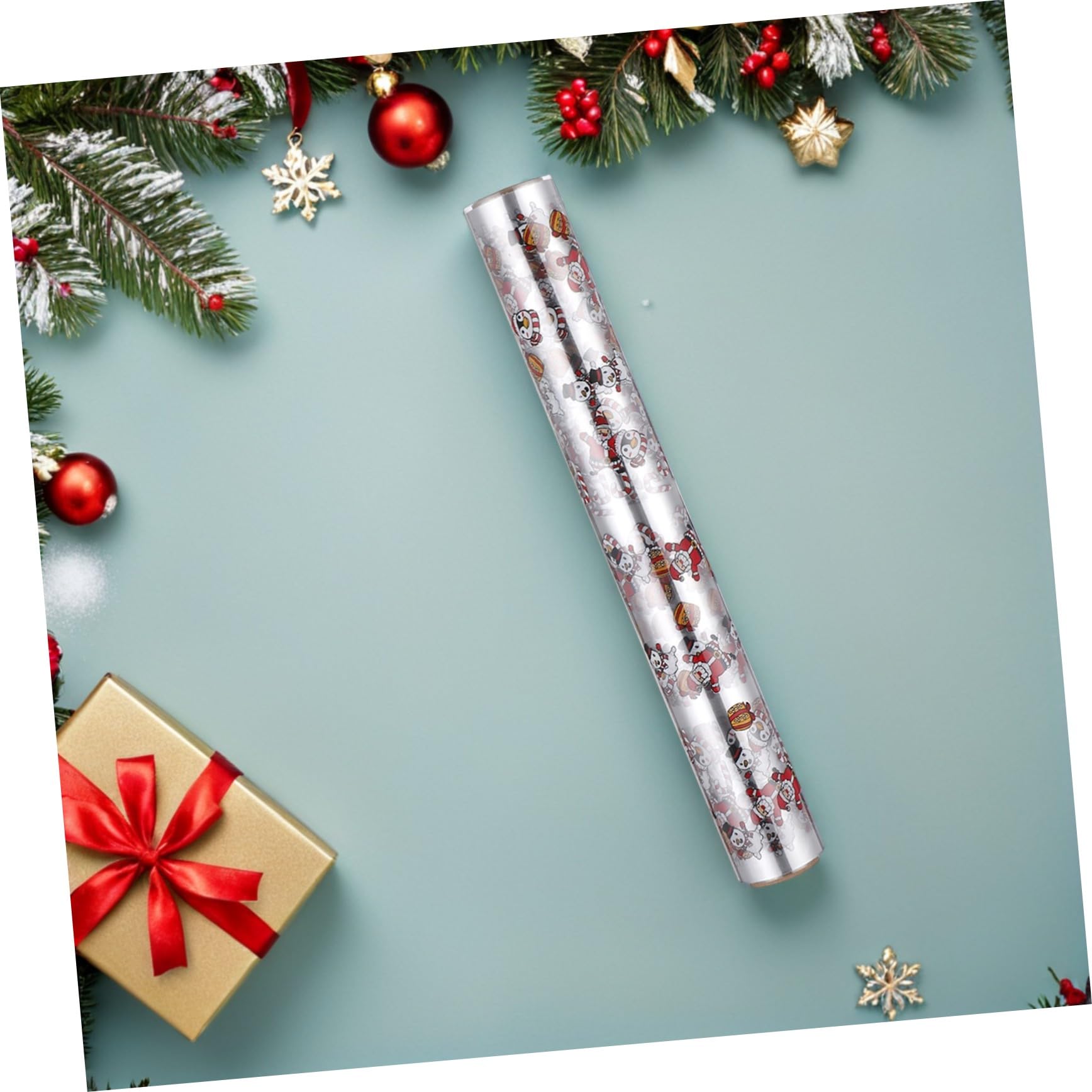 HOMSFOU 2rolle Transparente Geschenkpapierrollen für Blumensträuße Cellophanpapier zum Verpacken von Geschenkkörben und Leckereien Strapazierfähiges Material für Weihnachtsdekorationen