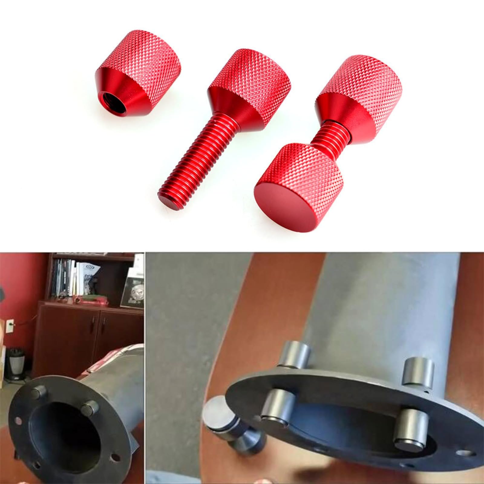 Juego de pasadores de brida de aluminio, nivel incorporado, herramienta de alineación de tuberías de 1-1/8"