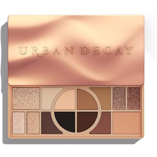 Urban Decay Naked Shaped Eyeshadow Palette - Multi-Use Neutral Eye & Face Palette, 14 Crease & Transfer-Resistant Shades, Up to 16 HR Wear, Sculpting Creams, Defining Powders, Shimmer Highlighters