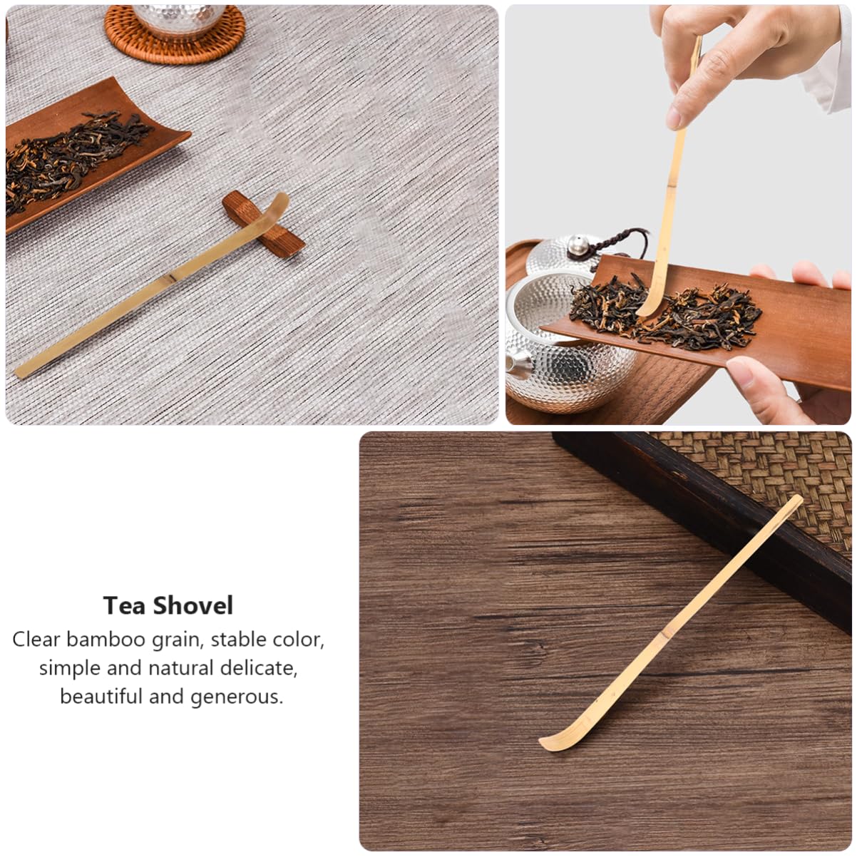 BRIGHTFUFU 2Pcs Tea Scoop Tea Tools for and Traditional Tea Ceremony Lightweight Natural Tea Accessories and Compact Design