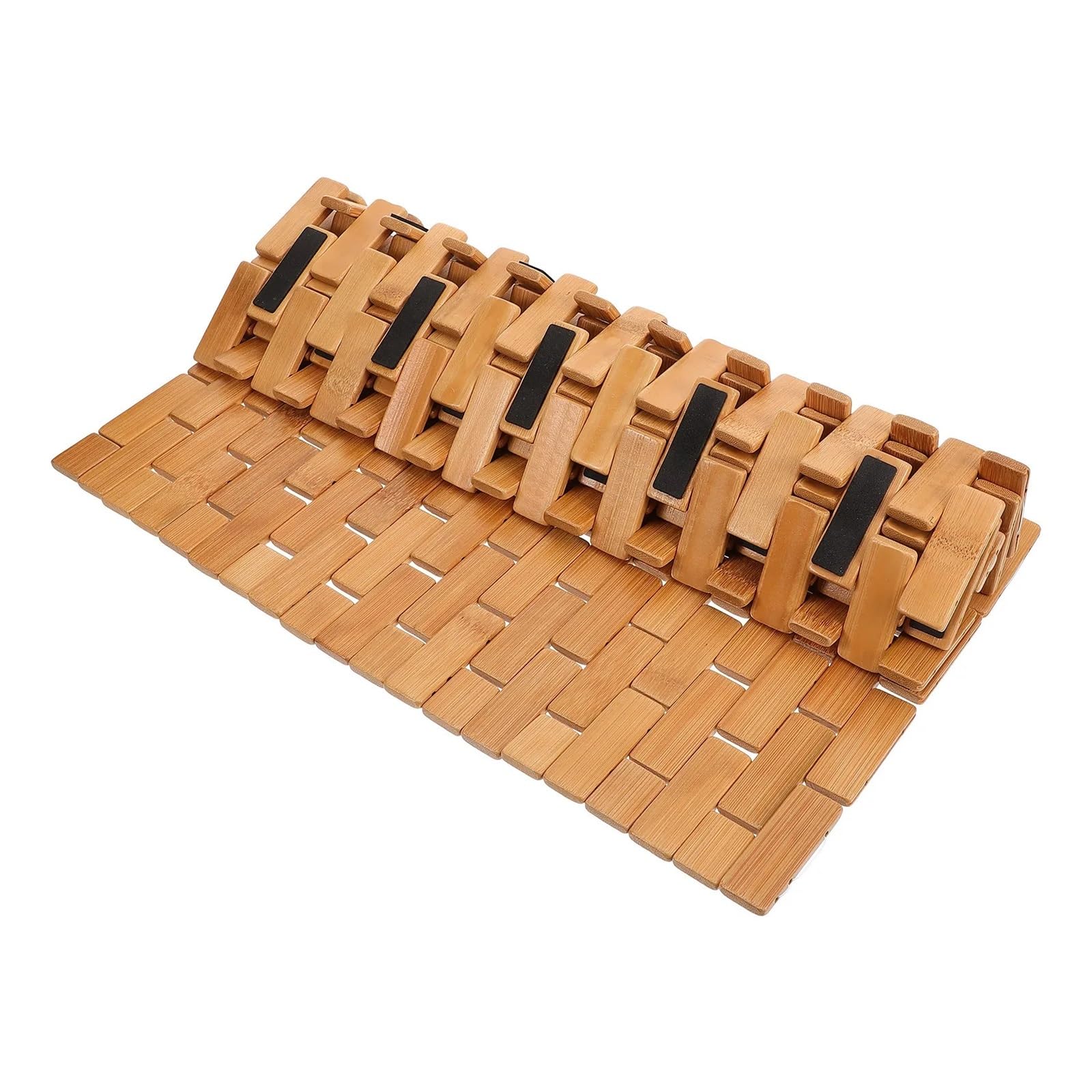 Alfombrilla de baño de Madera Alfombra de baño Piso Ducha Antideslizante | Bañera Baño Antideslizante Cuadrado Habitación Minimalista Dormitorio
