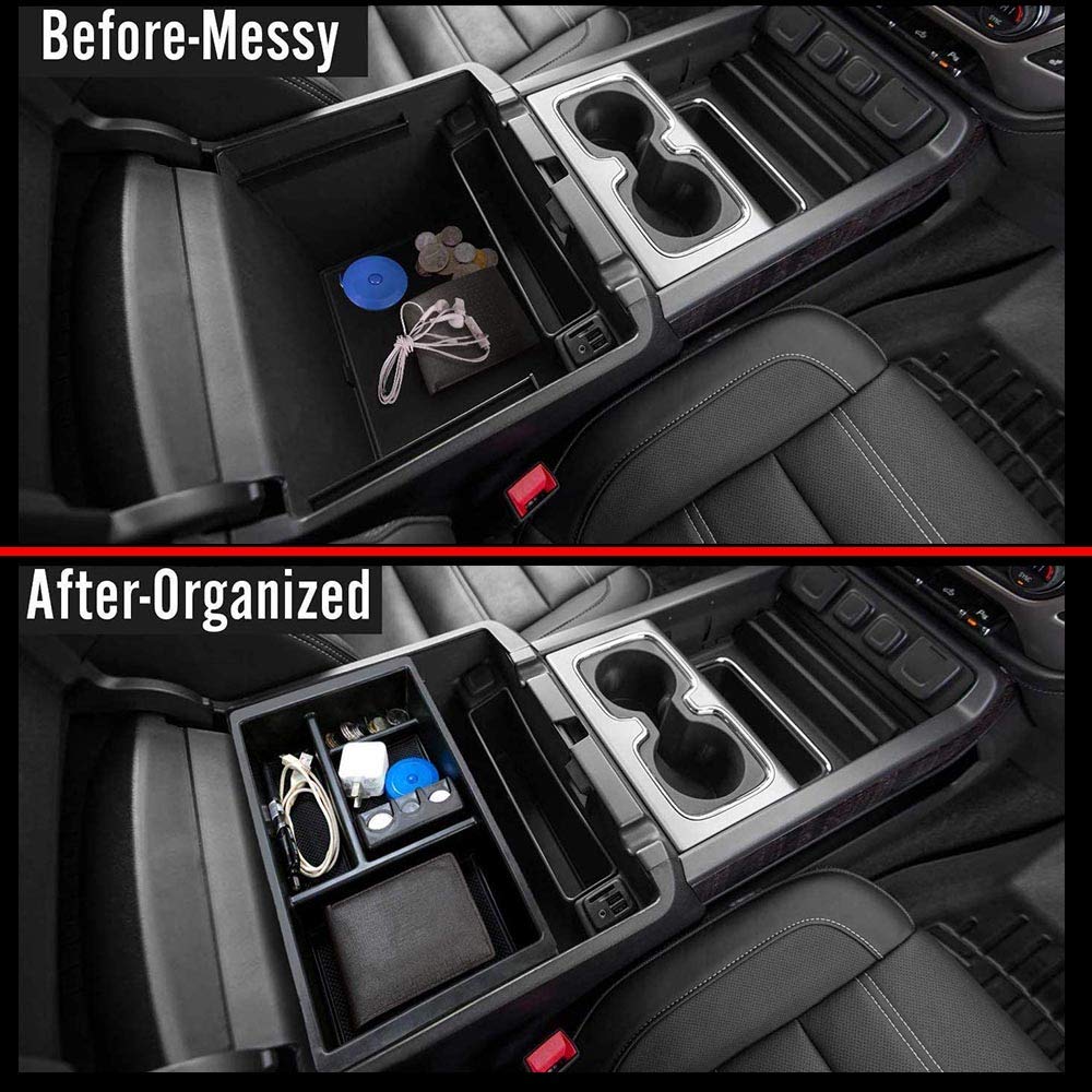 AORRO Center Console Organizer for Chevy/Chevrolet Tahoe Suburban Silverado GMC Sierra Yukon