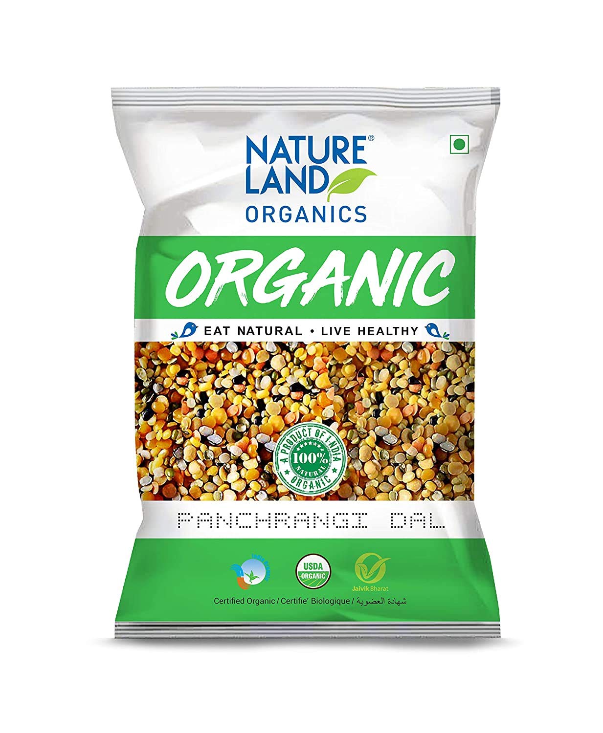 Natureland Organics Panchrangi Dal/Mix Dal 500 Gm – Organic Healthy Pulses