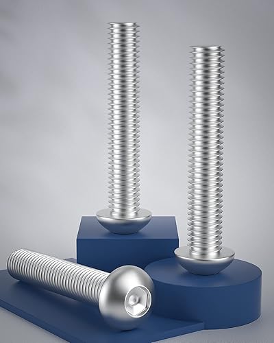 Miniatura 3 de Tornillo de 14-20 x 2-12", tornillos de cabeza de botón, acero inoxidable 304 (18-8), rosca completamente a máquina, unidad hexagonal Allen, paquete