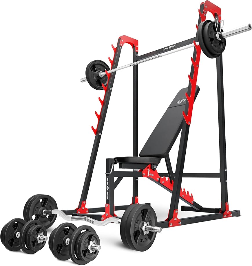 Panca per pesi regolabile mh-l115 marbo sport set mh24 2.0