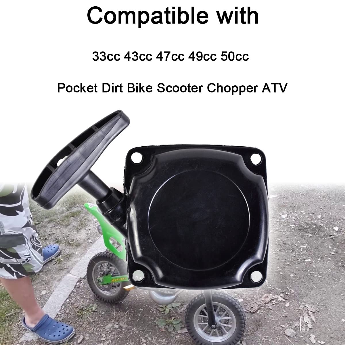 ZAMDOE Avviamento a Strappo per 33cc 43cc 47cc 49cc 50cc Pocket Dirt Bike Scooter a Gas Mini Chopper ATV, con Fune di avviamento