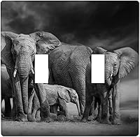 Vista 61 de Placa de interruptor de luz de elefante indio de 1 banda, placa de pared basculante individual, placa decorativa eléctrica GFCI para decoración