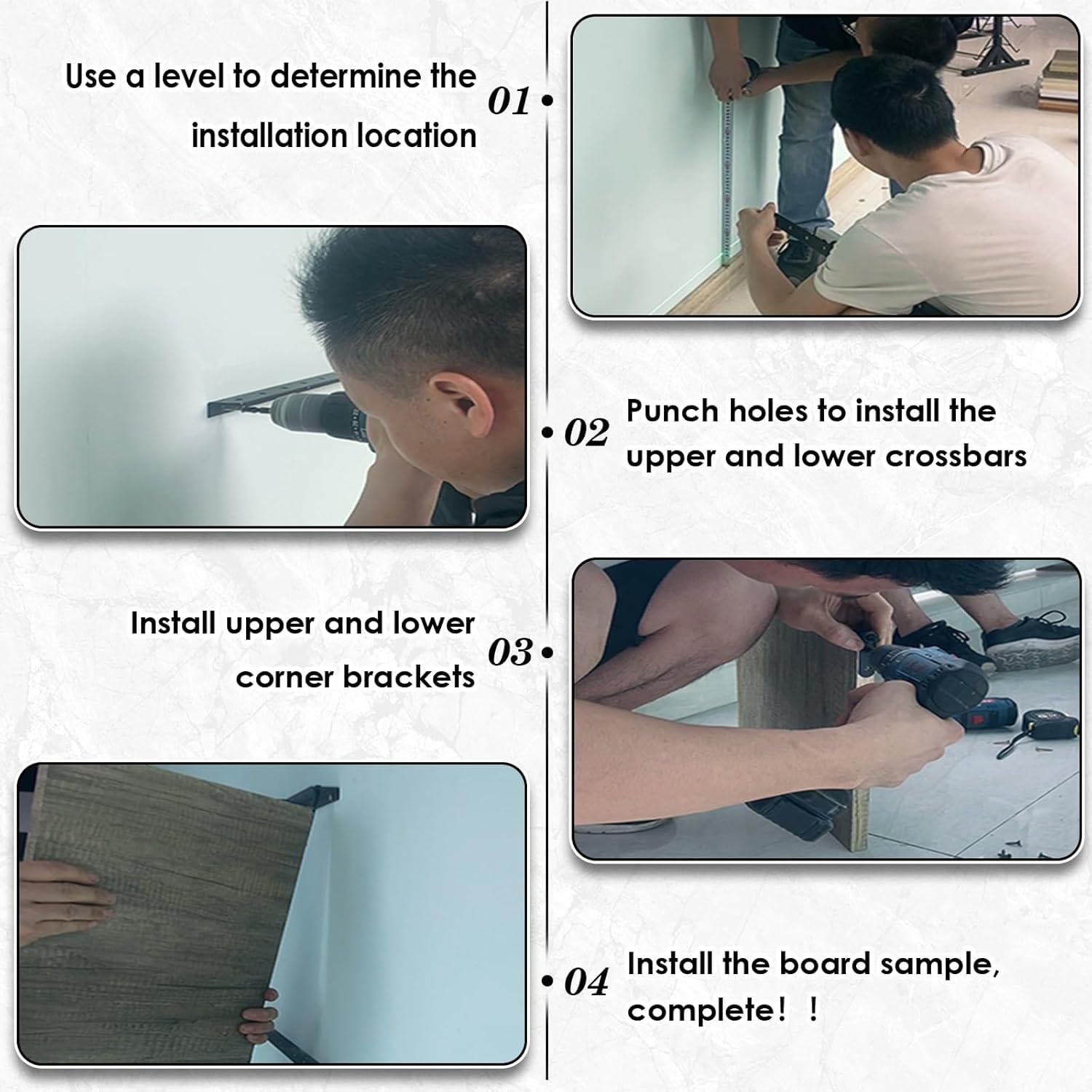 Soporte De Pared De 20 Ranuras para Muestras De Baldosas Y Puertas De Armarios, Organizador De Madera, Ahorra Espacio, Inclinación Ajustable, Fácil Montaje.