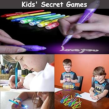 Amazon.com: iGeeKid 32 Pack 2 Style Invisible Ink Pen with UV