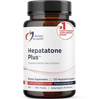 Designs for Health Liver Support Capsules - Hepatatone Plus with Milk Thistle, NAC, Schisandra - Mushroom Extracts for Cleanse + Immune Support - Liver Detox Supplement for Men + Women (120 Capsules) - Amazon product rated Grade B
