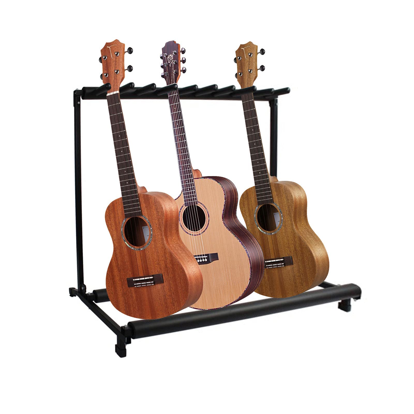 Youyijia Gitarrenständer Multi-Gitarrenständer mit 9 Halterungen faltbar universal tragbar Schwarze Gitarrenhalterung Polsterung für Akustikgitarre Westerngitarre E-Gitarren