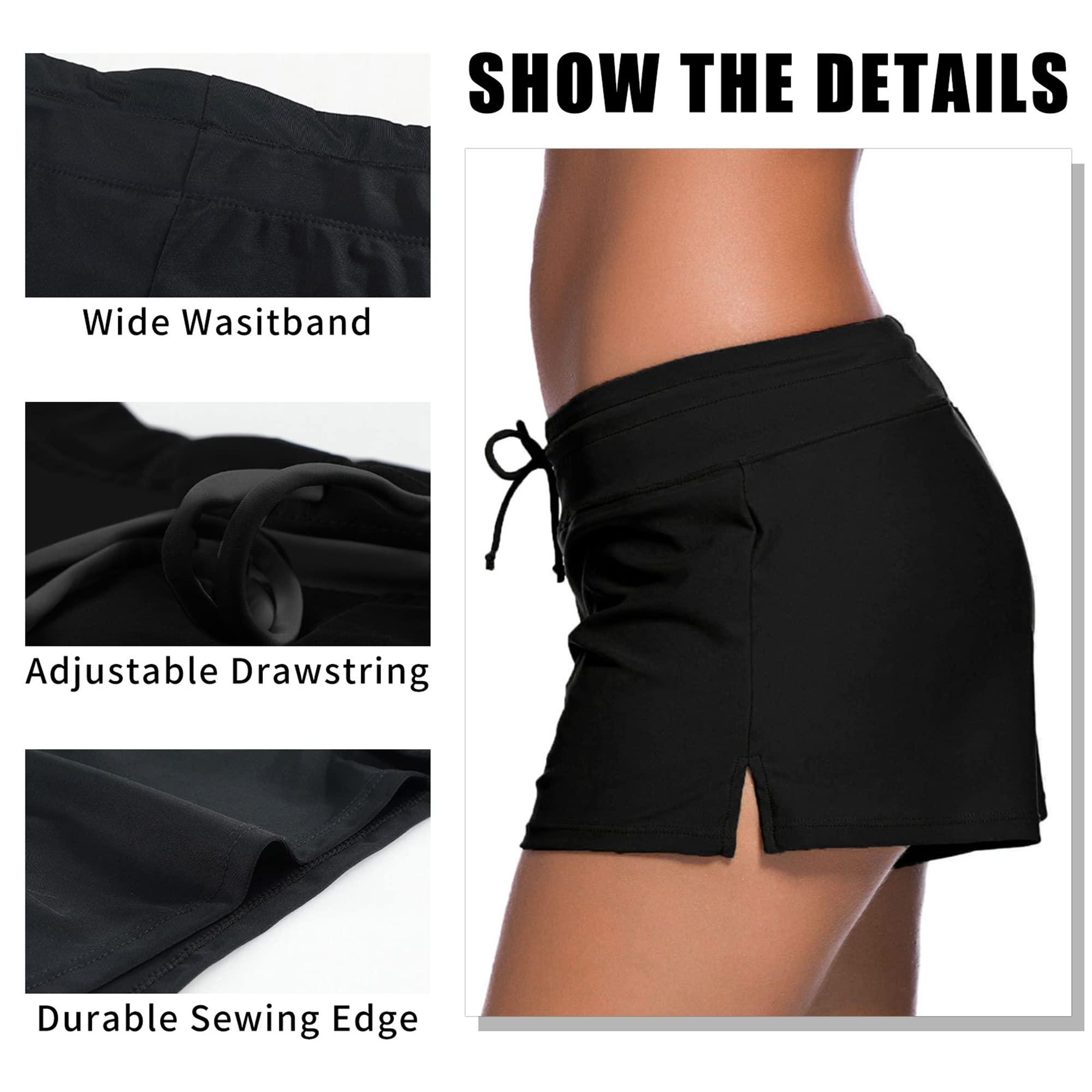 Pantaloncini da Bagno Donna Estate Protezione UV Pantaloncino da Nuoto Asciugatura Rapida Pantaloncini da Tavola Elegante Boyleg Style Pantaloncini da Spiaggia Donna Sportivo Costumi da Bagno