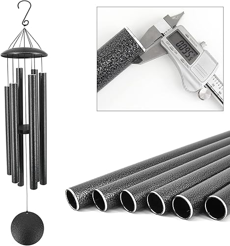Miniatura 3 de ASTARIN Campanillas de viento para exteriores, tono profundo, 45 pulgadas, campanillas de viento conmemorativas grandes con 6 tubos pesados,