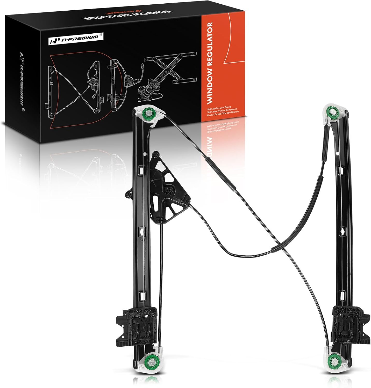 A-Premium Electric Power Window Regulator Without Motor Compatible with Audi Q7 2016-2024, Front Left Driver Side, Replace# 4M0837461A