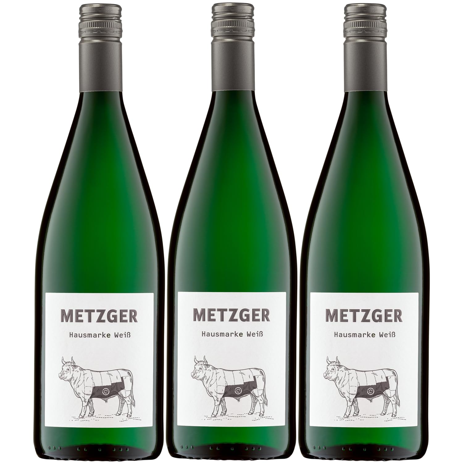 Weingut Uli Metzger Hausmarke Weiß mild Weiß Deutschland inkl. FeinWert E-Book (3 x 1l)