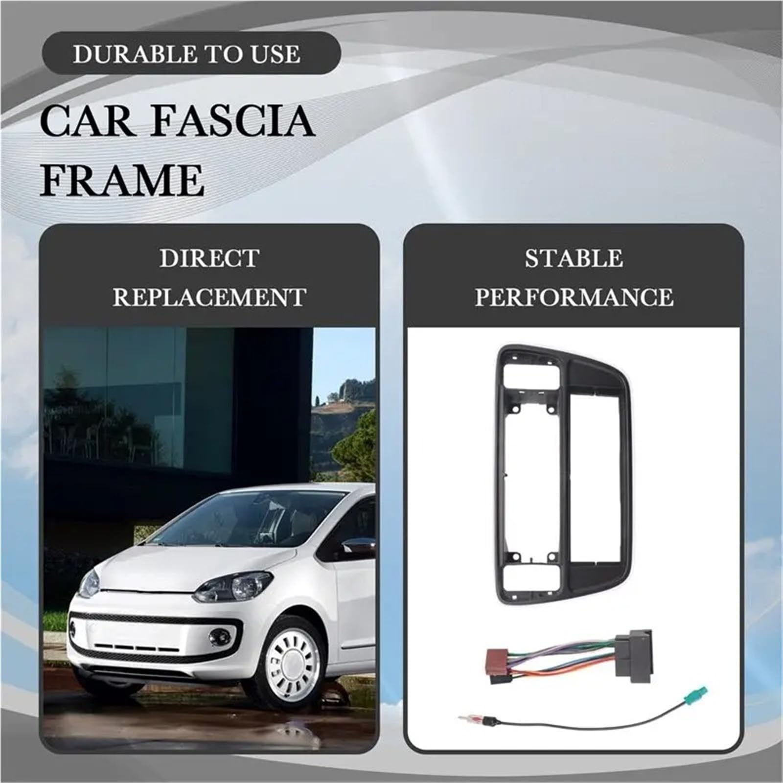 Pannello Autoradio Antenna Per Cablaggio Kit Cruscotto Per Auto Din Singolo Per Piastra Fascia Pannello Radio Telaio Per Seat Mii 2012+