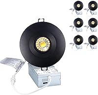 Vista 12 de Foco giratorio de cardán empotrado sin canless de 5 CCT de 3 pulgadas, lámpara de techo de globo ocular de 3 pulgadas, luces empotrables regulables