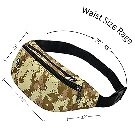 Fanny Packs for Men and Women, Waterproof Sports Waist Pack Bag for Travel Hiking Running Hands-free Wallets, Easy Carry Any Phone