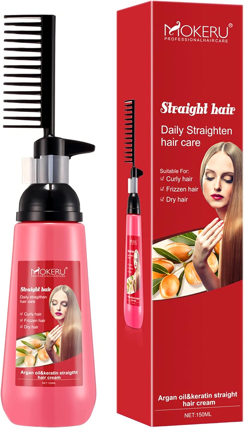 Comb Straight Hair Cream,daily Straight hair care for Women Hair