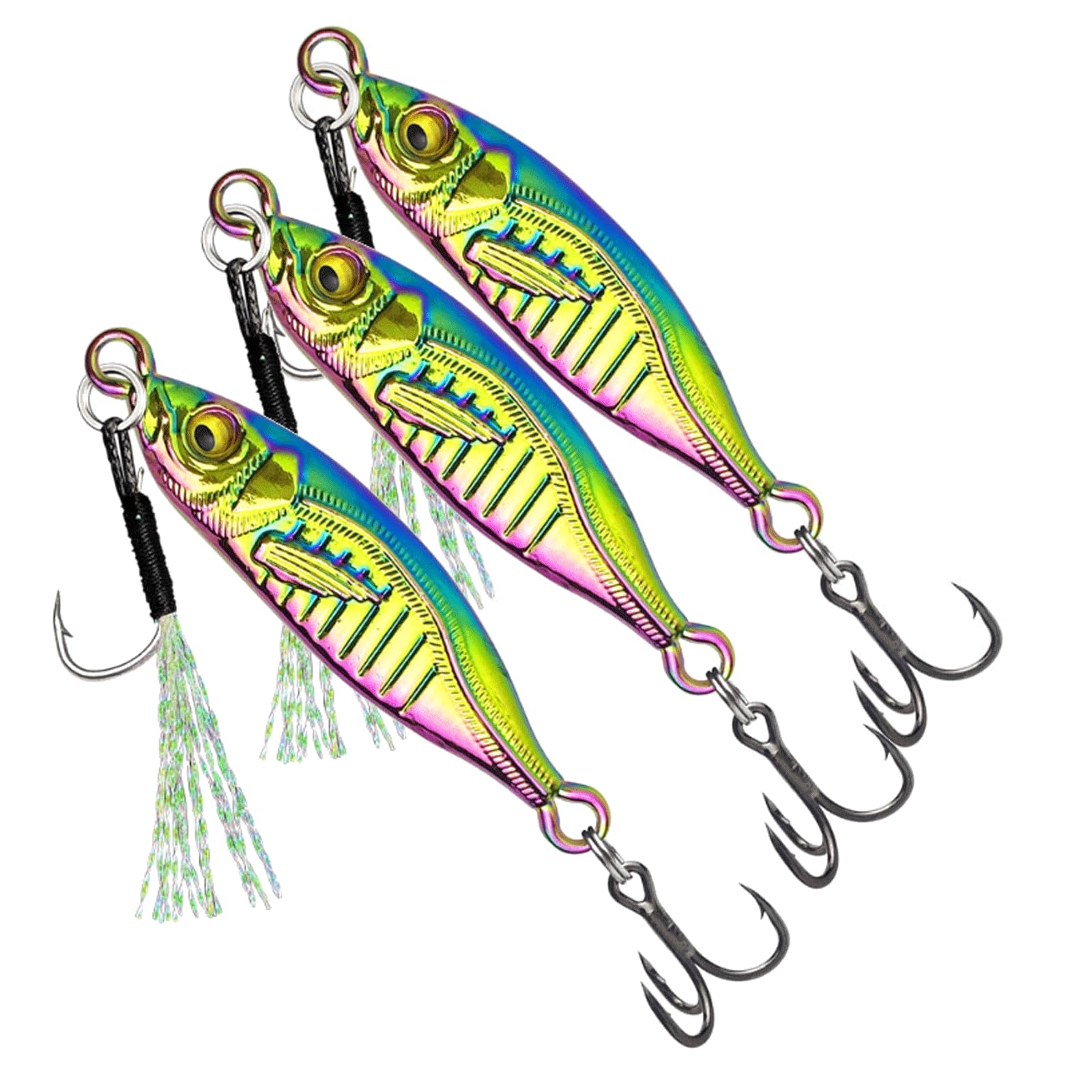 IvyLoutish Fishing Lure Bait 3 PCS Zinc Alloy Spoon Pesca Baits Fishing Bait Set 7g-40g Metal Jig Fishing Accessories Fishing Tackle