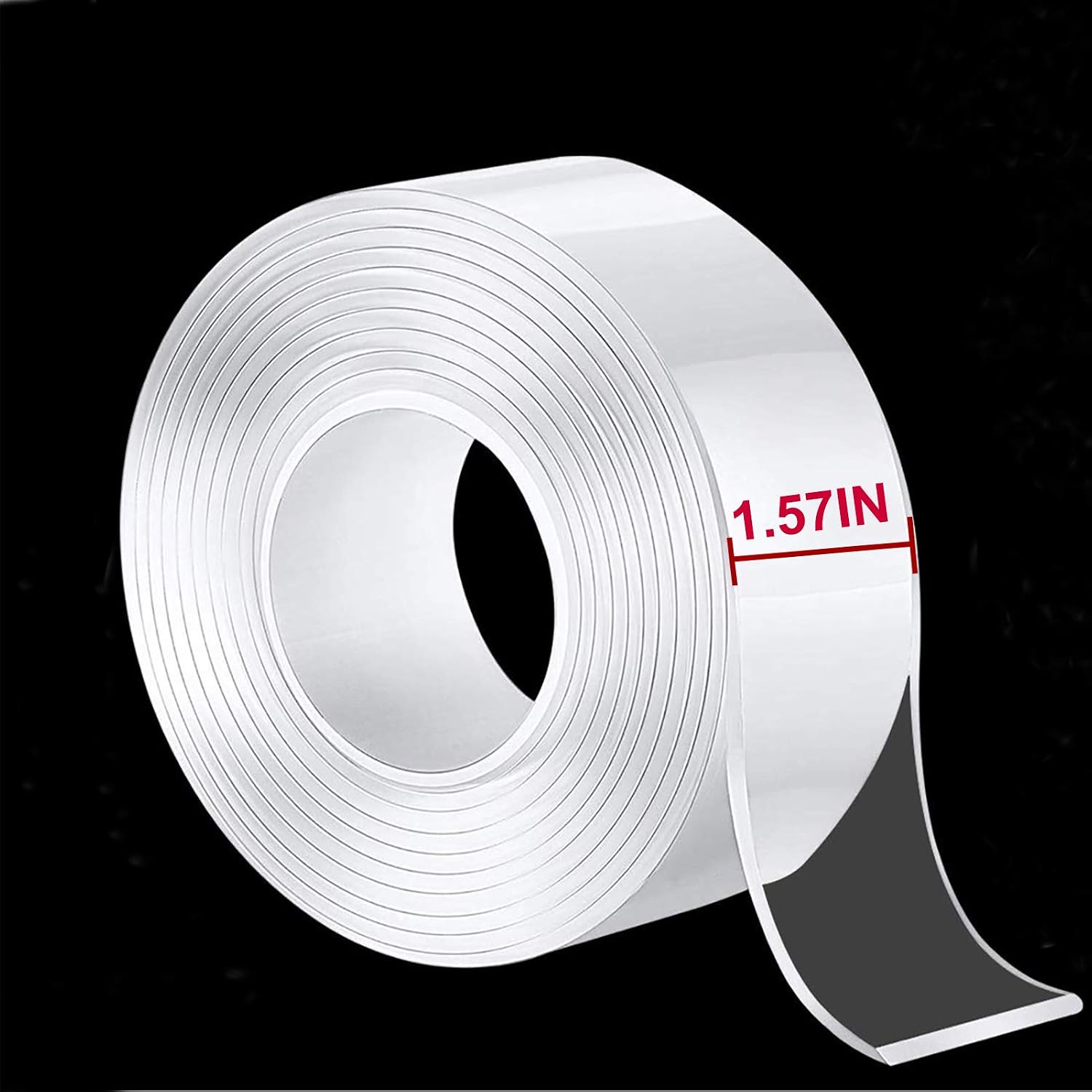 UNIHAO Nano Double Sided Tape, Multipurpose Nano Tape Sticky Gel Pads Gel Grip Tape Adhesive Tape, Traceless Clear Tape Poster Tape, Washable Removable Reusable Transparent Tape Anti-Slip, 17ft